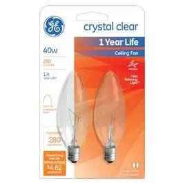 40-Watt 120-Volt Ceiling Fan Light Bulbs – 2-Pack