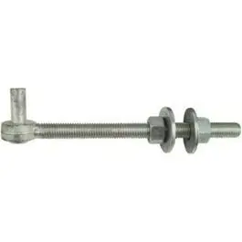 5/8-Inch x 8-Inch Zinc Bolt-On Gate Hook with Mounting Hardware