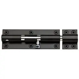 5-Inch Black Barrel Bolt for Light-Duty Door or Cabinet Locking