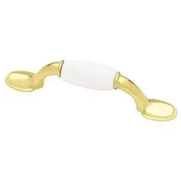 5-Inch Brass Ceramic Spoon Foot Cabinet Pull – Modern Finish