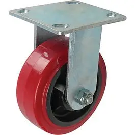 5-Inch Rigid Plastic Caster Wheel – Non-Swivel Load Support