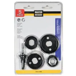 5-Piece Hole Saw Set – Assorted Diameter Cutting Blades