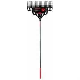 51-Inch Multi-Purpose Rake with Flexible Steel Tines & Fiberglass Handle