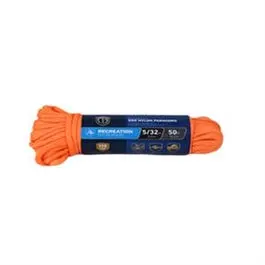 550-Pound Test Paracord – Orange Nylon Survival Rope, 5/32-Inch × 50 Feet