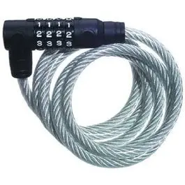 6-Foot Braided Steel Bike Cable with Combination Barrel Lock