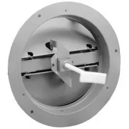 6-Inch Brown Round Ceiling Damper with Adjustable Blade