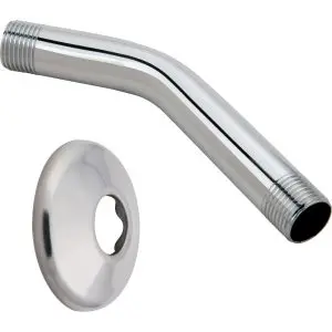 6-Inch Chrome Shower Arm and Flange Combo by Master Plumber