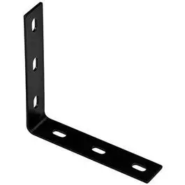 7.1-Inch Black Steel Corner Brace for Structural Support