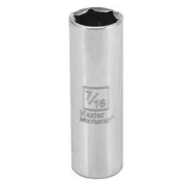 7/16-Inch 6-Point Deep Socket – 1/4-Inch Drive Standard