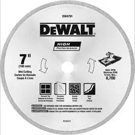 7-Inch Diamond Matrix Tile Cutting Blade – 0.060-Inch Kerf, Wet/Dry Use
