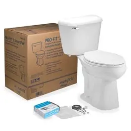 ADA-Compliant Elongated Toilet Kit – White, 12-Inch Round Front