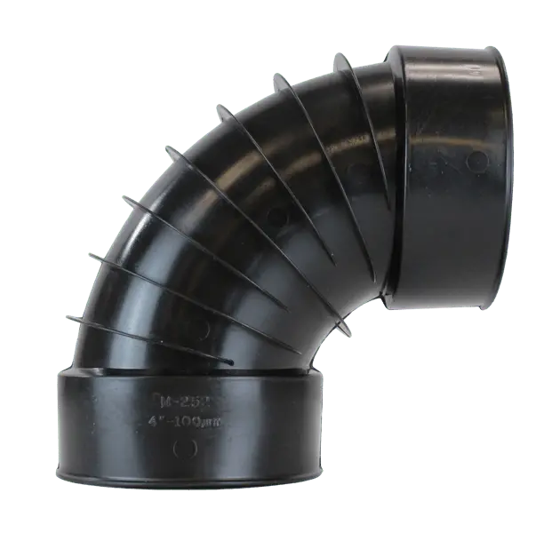 ADS Hancor 90° Snap Elbow – Single-Wall Polyethylene Drain Pipe Fitting