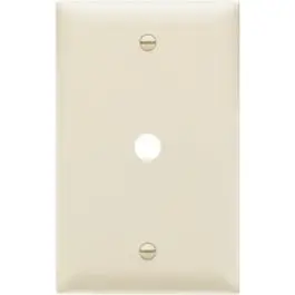 Almond Nylon Telephone Wall Plate with Cutout Hole