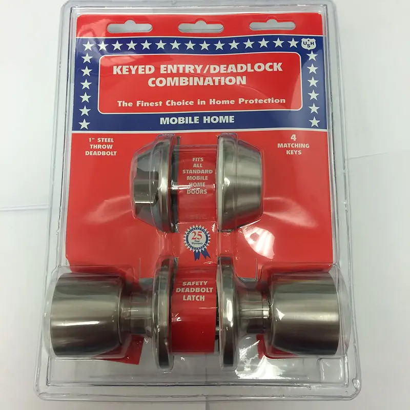 American Hardware Deadbolt and Entry Door Lock Combo Set
