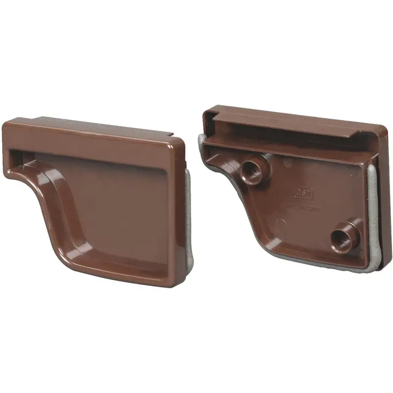 Amerimax 5-Inch K-Style Brown Vinyl Gutter End Caps – Pair for Seamless Installation