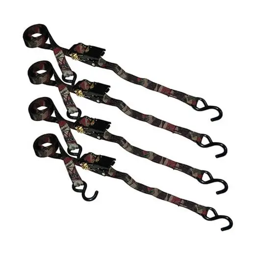 Ancra Cargo Camo Ratchet Tie-Downs – 1″ × 8′, 4-Pack