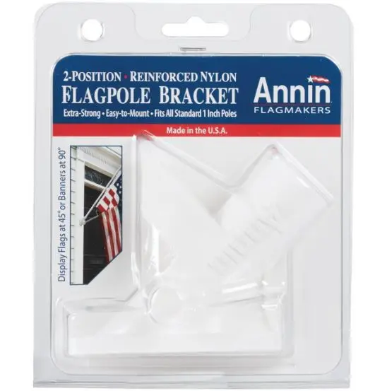Annin Flagmakers Two-Way Adjustable Flagpole Bracket – Indoor/Outdoor Mounting