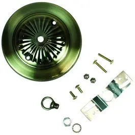 Antique Brass Traditional Canopy Kit – 5-Inch, 7/16-Inch Center Hole