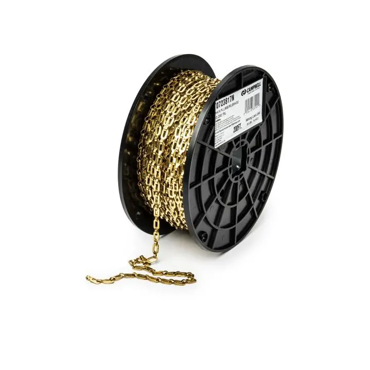 Apex Campbell 1/0 Bright Brass Plumber’s Chain – 200 ft Reel