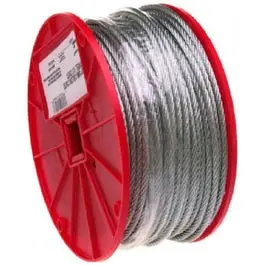 Apex Galvanized Aircraft Cable – 1/16 in. Diameter, 7×7 Strand, 500 ft Length