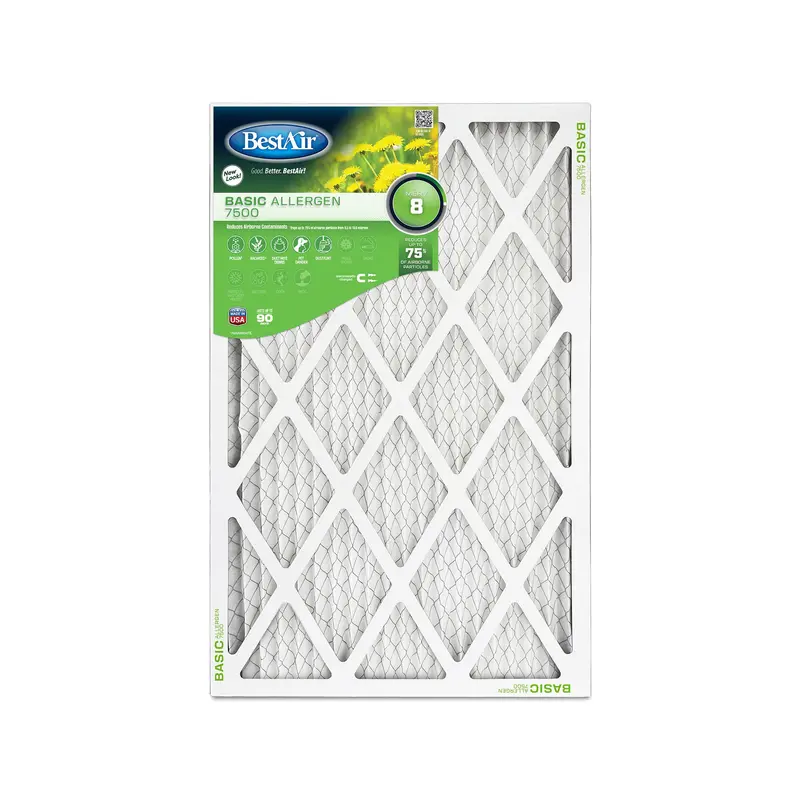 BestAir MERV 8 Pleated Air Filter – Standard Size HVAC Replacement Filter