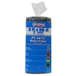 Black 4-Mil Polyethylene Sheeting – 3 x 50 Feet Roll