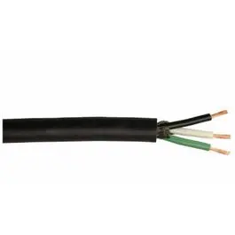 Black Flexible Service Cord – 16/2 SJEOOW, Weather-Resistant, 250-Foot Roll