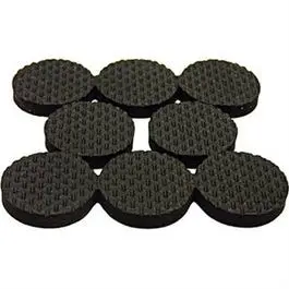 Black Round Surface-Grip Adhesive Pads – 1-Inch Diameter (16-Pack)