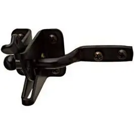 Black Satin-Finish Gate Latch for Exterior Use