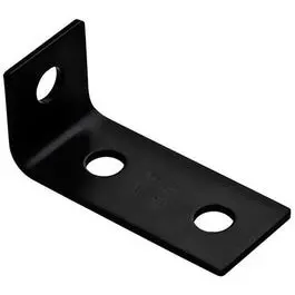 Black Steel Corner Brace – 3.5-Inch Right-Angle Support