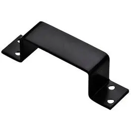 Black Steel Door Bar Holder – Closed Position (6.4 x 1.5 Inches)
