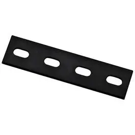 Black Steel Mending Brace – 6 in Reinforcement Bracket for Wood Repairs