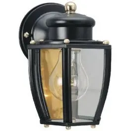 Black Wall-Mount Lantern Light Fixture – 100W Max