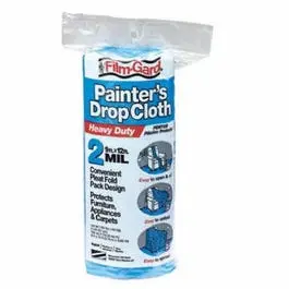 Blue 2-Mil Plastic Drop Cloth – 9 ft × 12 ft Heavy-Duty Coverage