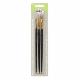 Blue Craft Brush Set – 3-Piece Hobby Painting Kit