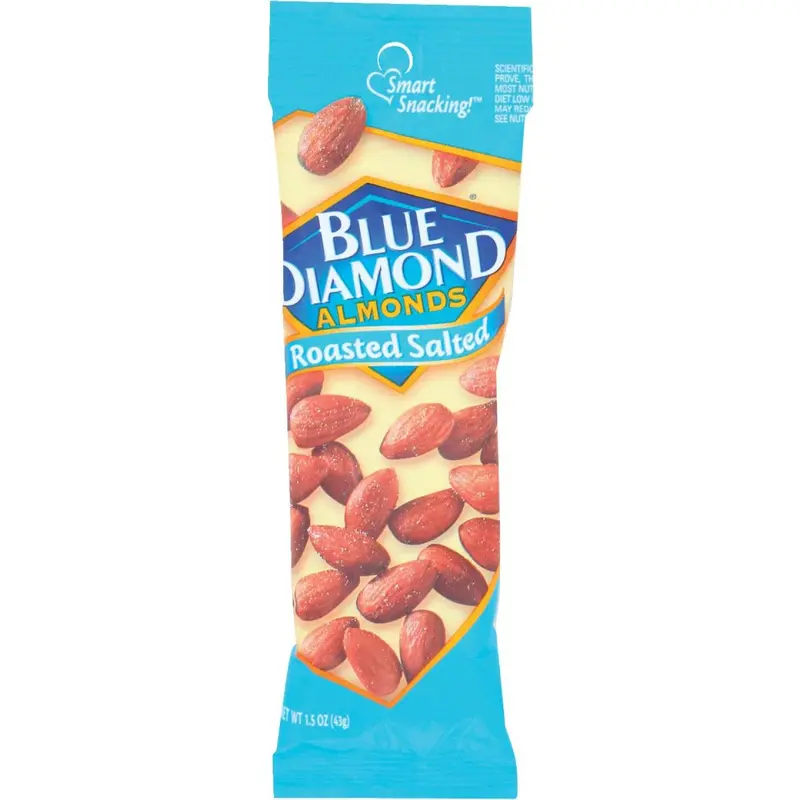 Blue Diamond Roasted & Salted Almonds – 1.5 oz Single-Serve Pack