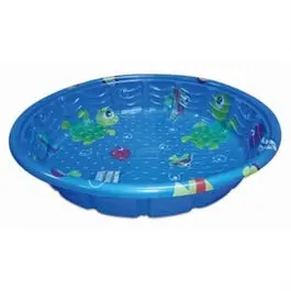 Blue Fish-Print Inflatable Wading Pool – 45-Inch Round Family Fun