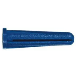 Blue Plastic Wall Anchors – #10–12 x 1-Inch, 25-Pack
