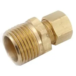 Brass Compression-to-Male-Thread Adapter: 7/8-Inch x 3/4-Inch