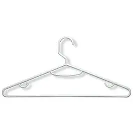 Brilliant White Plastic Hangers – Pack of 15, Non-Slip Design