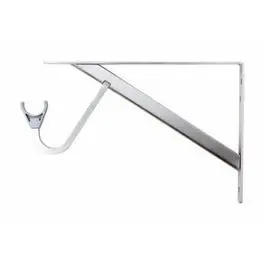 Brushed Nickel Shelf and Rod Bracket – 11.25-Inch