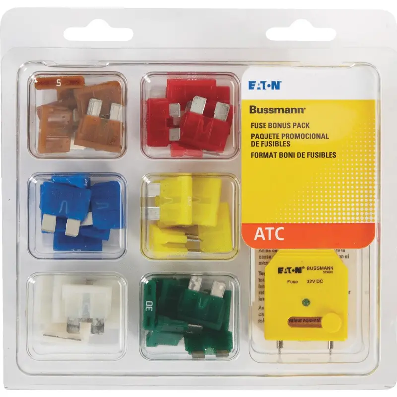 Bussmann ATC and ATO Blade Fuse Assortment Kit – 42-Piece Variety Pack