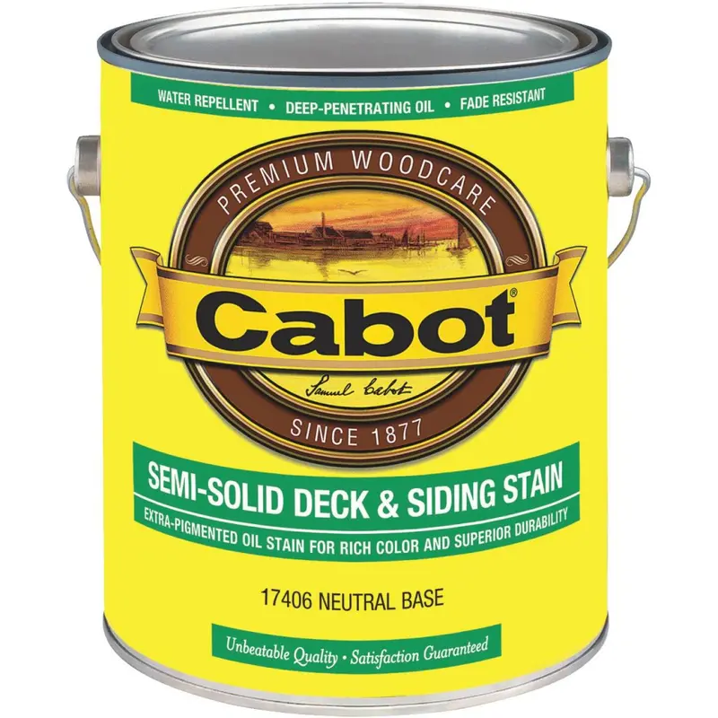 Cabot Low-VOC Semi-Solid Deck and Siding Stain – Neutral Base, 1-Gallon