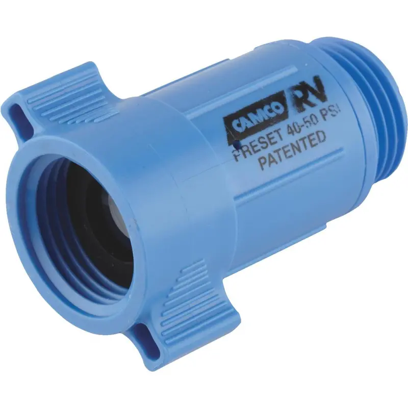 Camco ABS Plastic RV Water Pressure Regulator – 3/4-Inch, 40–50 PSI