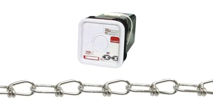 Campbell #1 Double Loop Chain – Zinc-Plated Industrial Duty Link Chain