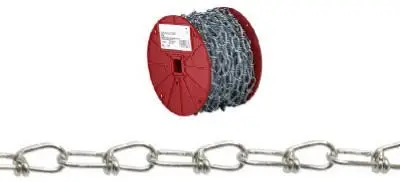 Campbell #1 Inco Double-Loop Chain – Zinc-Plated, 250-Foot Reel