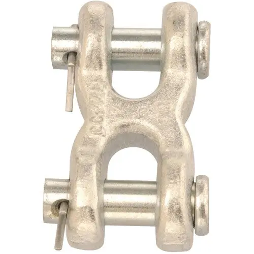 Campbell Forged Steel Twin Clevis Link – 1/4″ to 5/16″ Size, Zinc-Coated