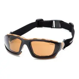 Carthage Safety Glasses with Bronze Lenses and Black-Tan Frame