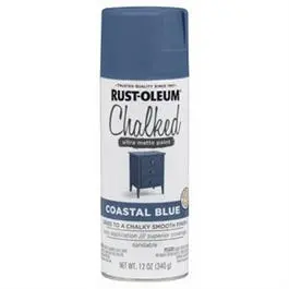 Chalked One-Coat Ultra Matte Spray Paint – Coastal Blue, 12 oz