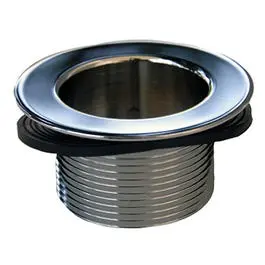 Chrome Bathtub Drain Shoe Strainer, 1.5-Inch Diameter
